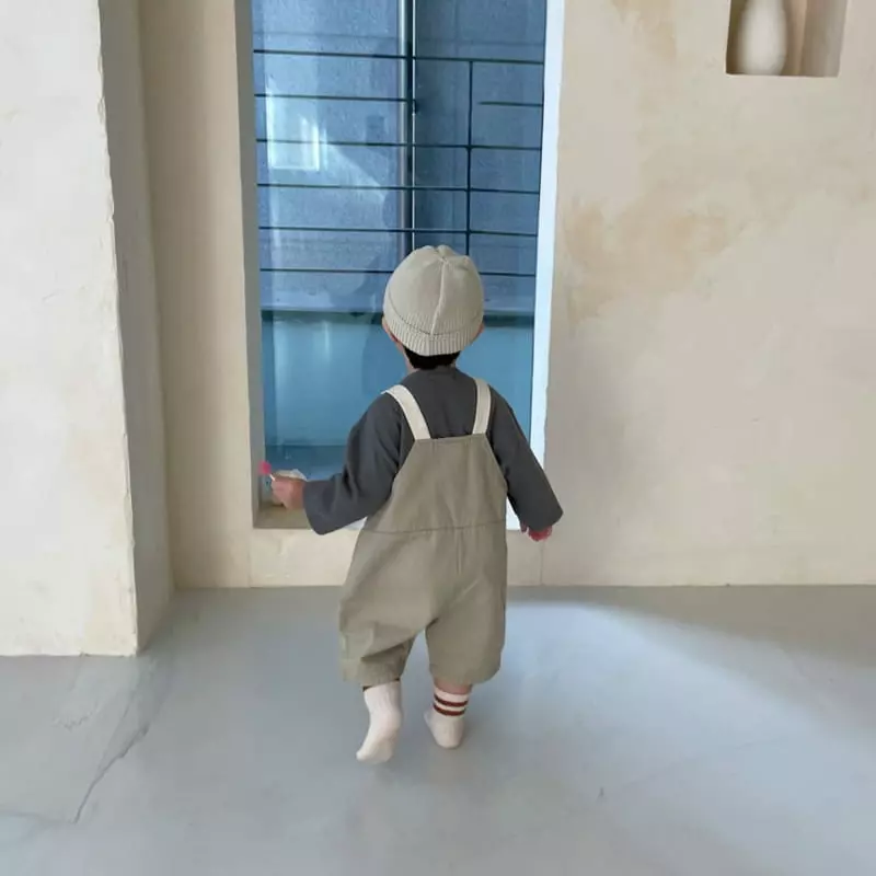 Bonito - Korean Children Fashion - #littlefashionista - Tape Dungarees Pahnts - 6
