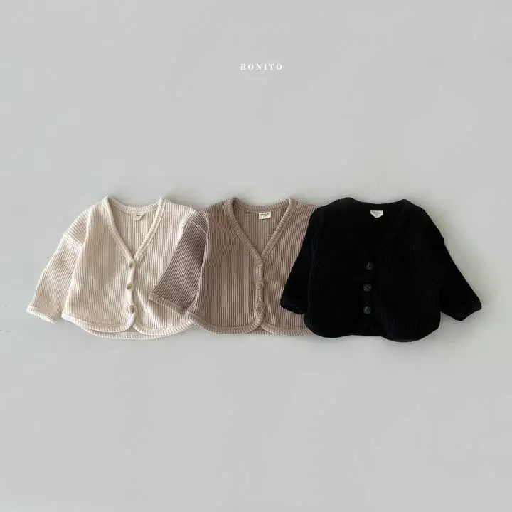 Bonito - Korean Children Fashion - #littlefashionista - Kid Waffle Cardigan - 2