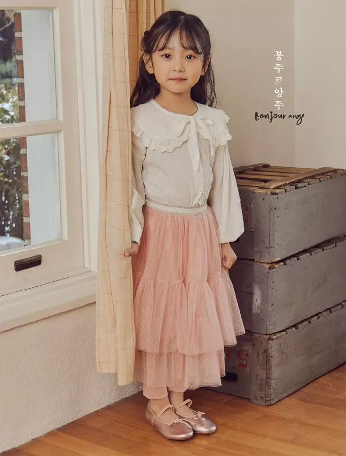 Bonjour Ange - Korean Children Fashion - #prettylittlegirls - Jessi Cotton Blouse - 4