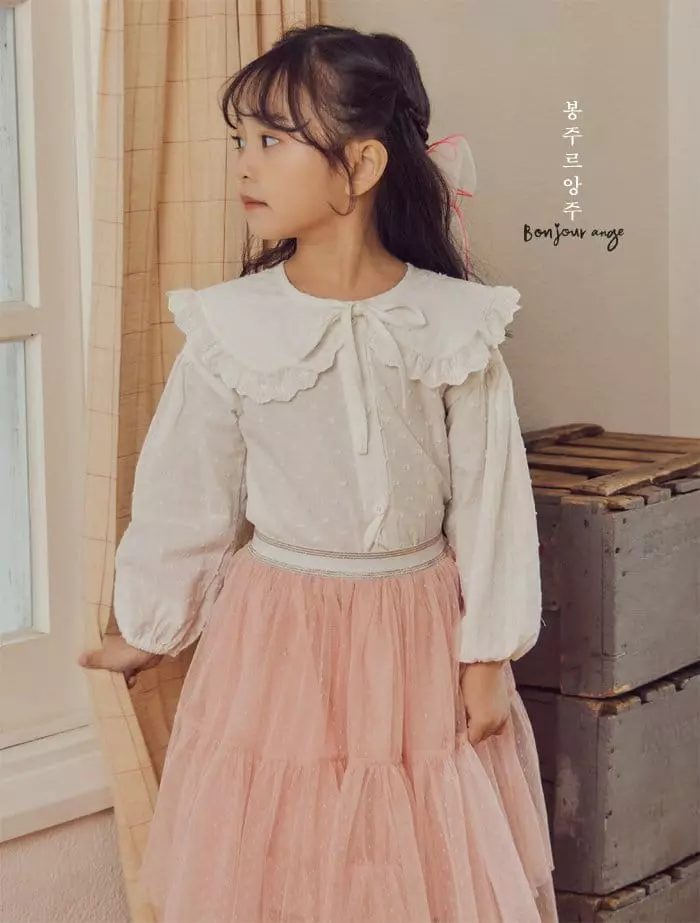 Bonjour Ange - Korean Children Fashion - #childofig - Jessi Cotton Blouse - 5