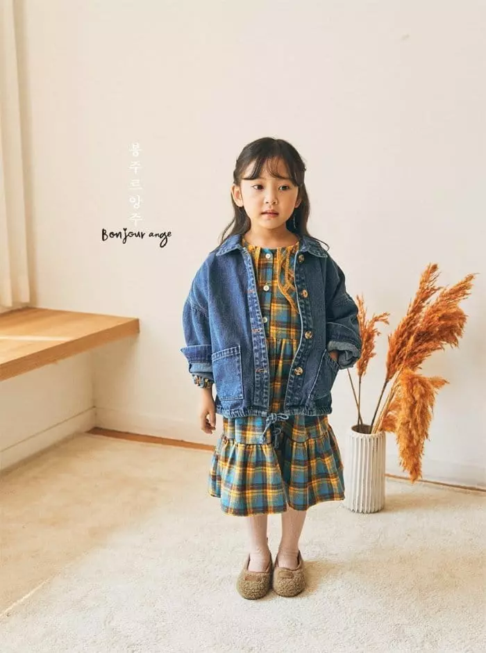 Bonjour Ange - Korean Children Fashion - #childrensboutique - Loose Fit Denim Jacket - 3