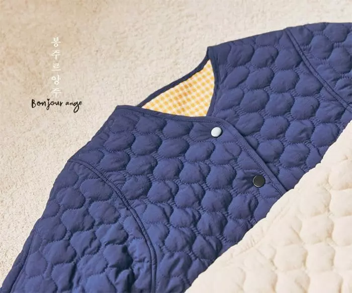 Bonjour Ange - Korean Children Fashion - #kidsshorts - Watter Drop Quilting Jumper - 8