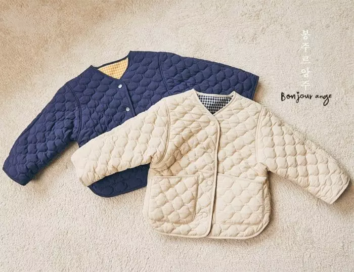 Bonjour Ange - Korean Children Fashion - #kidsstore - Watter Drop Quilting Jumper - 9