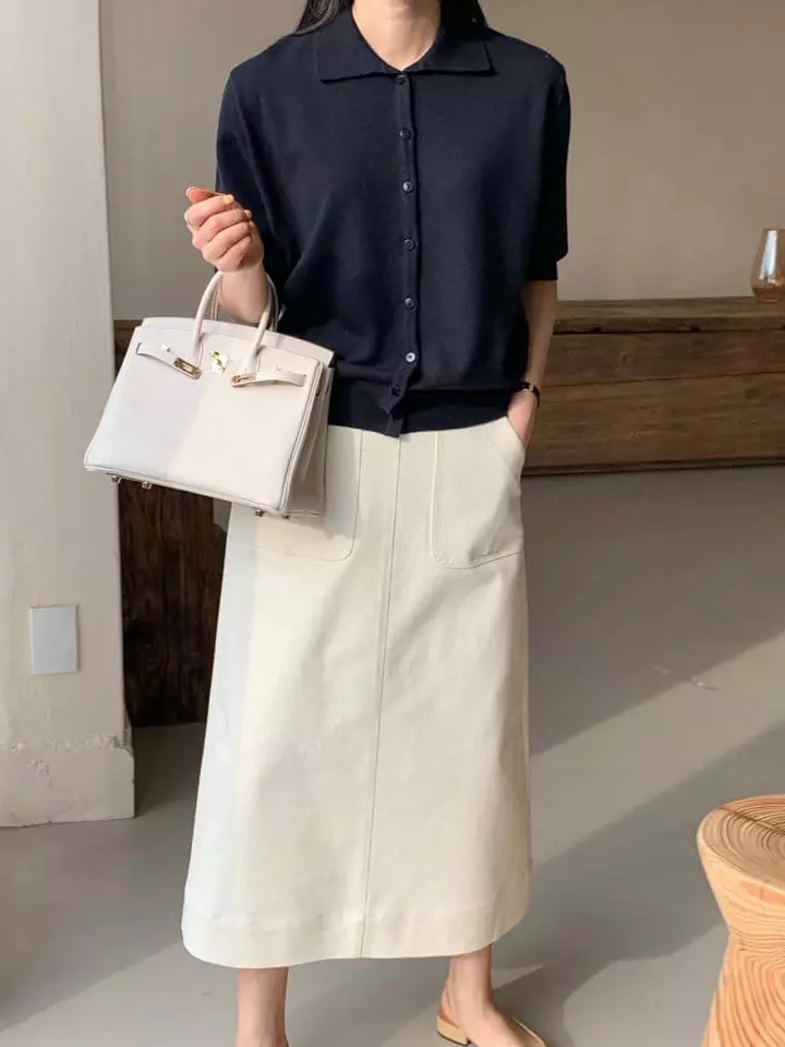 Bowen - Korean Women Fashion - #momslook - Buttons Collar Cardigans - 4
