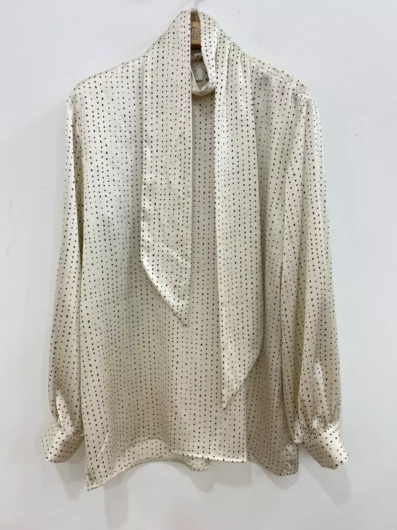 Bplan - Korean Women Fashion - #momslook - Scarf Blouse - 3