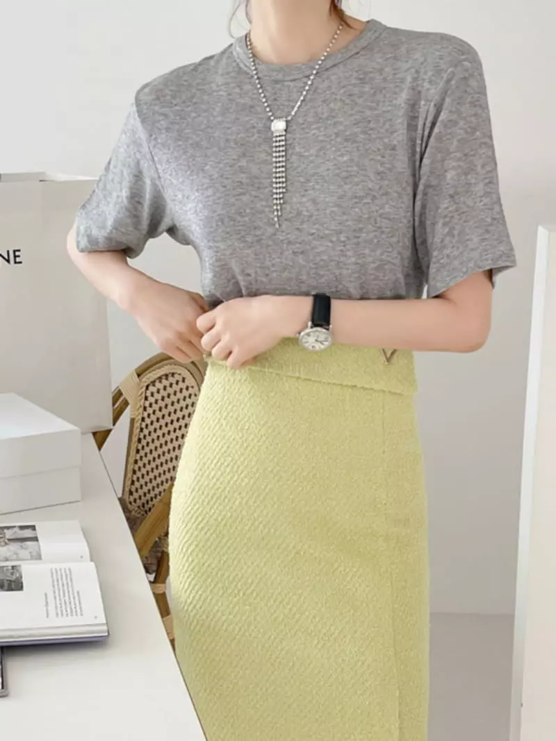 Bplan - Korean Women Fashion - #momslook - Downy Tee
