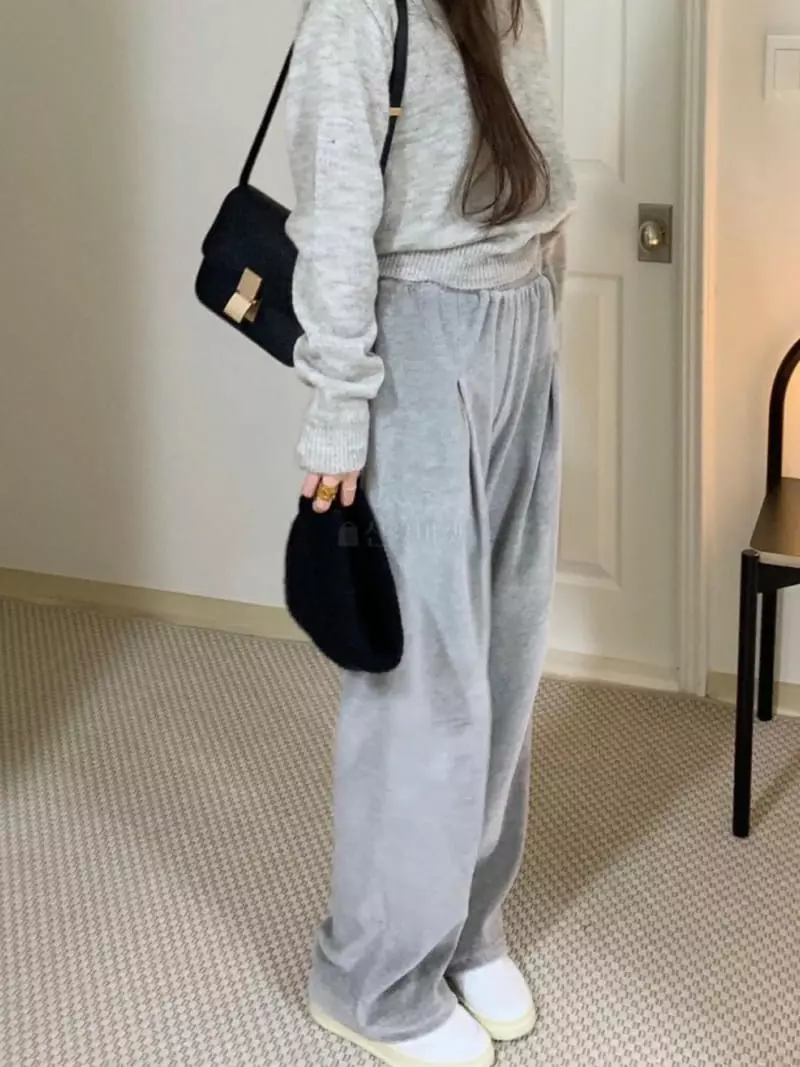 Bplan - Korean Women Fashion - #momslook - Wrinkle Pants - 2