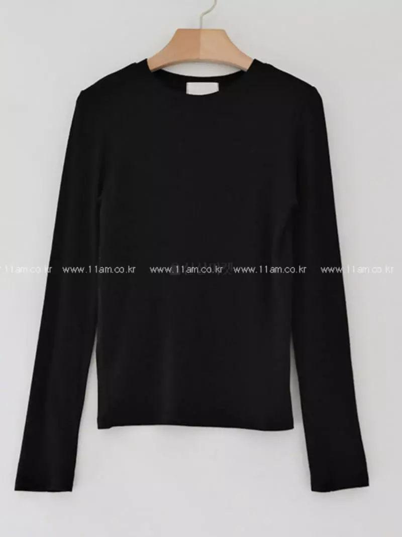 Bplan - Korean Women Fashion - #thatsdarling - Tensel Round Tee - 2