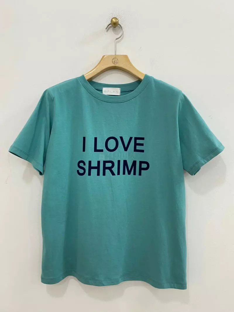 Bplan - Korean Women Fashion - #womensfashion - Shrimp Tee - 3
