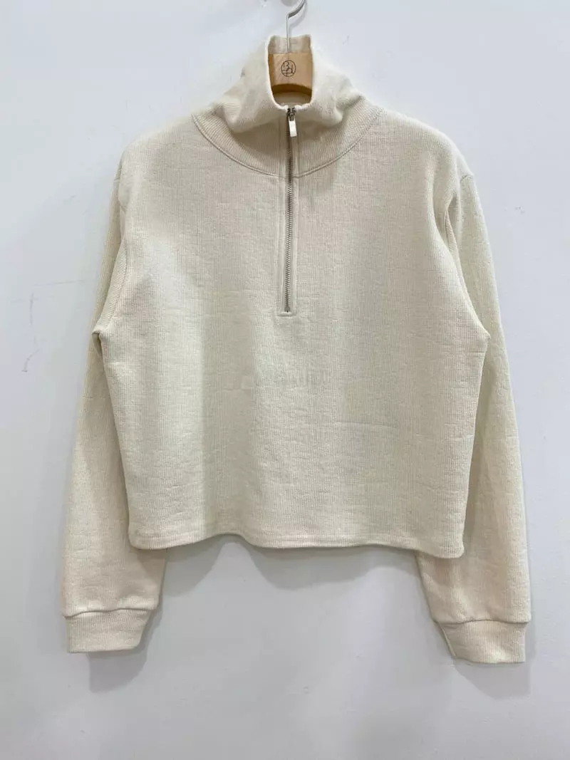 Bplan - Korean Women Fashion - #womensfashion - Alita Half Zip-up Sweatshirt - 3