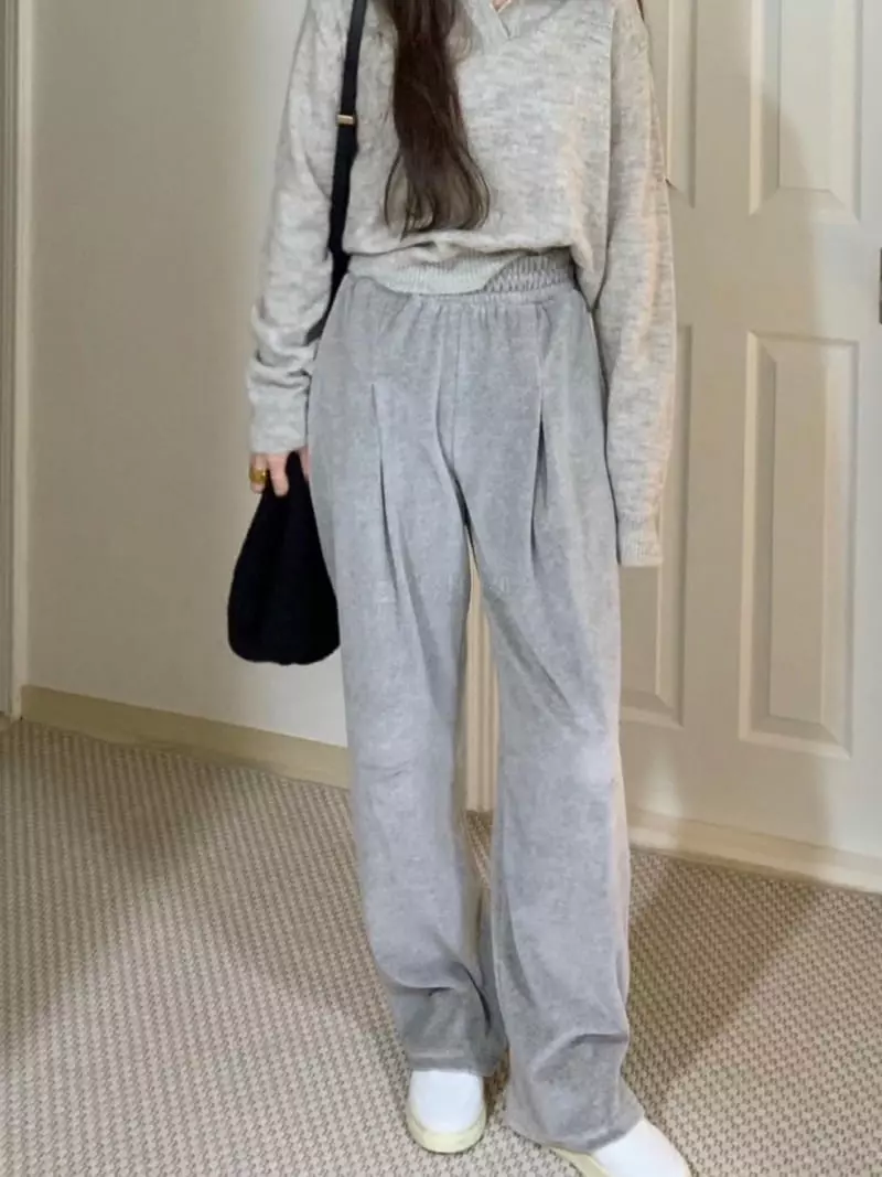 Bplan - Korean Women Fashion - #womensfashion - Wrinkle Pants