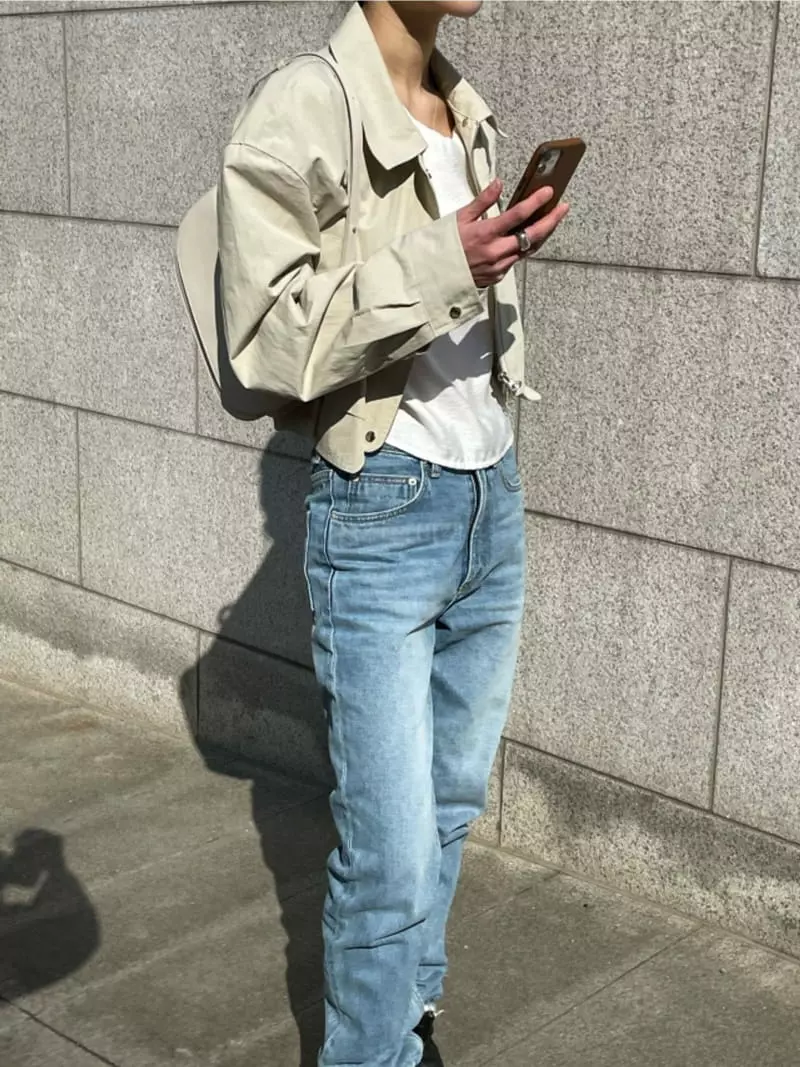 Breathe - Korean Women Fashion - #momslook - Off Pig Jacket - 2