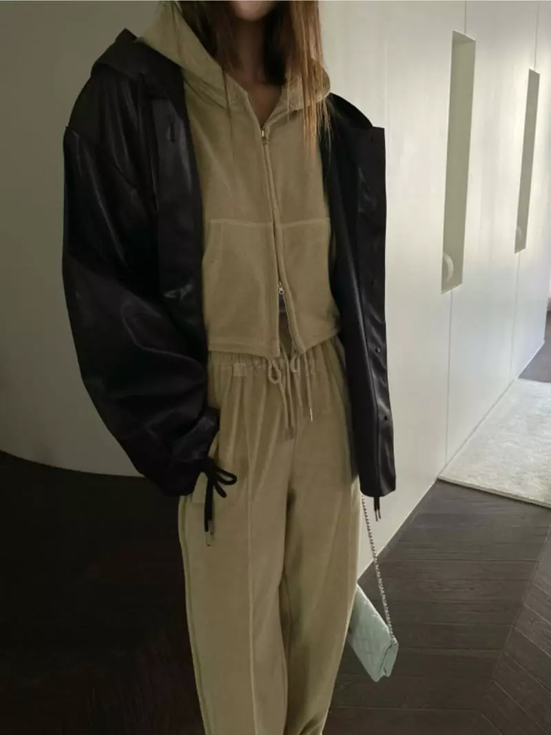 Breathe - Korean Women Fashion - #momslook - Towel Hoody Zip-up  - 3