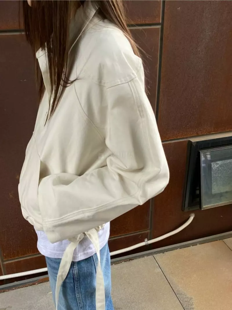 Breathe - Korean Women Fashion - #momslook - Natural Bluson Jacket - 3