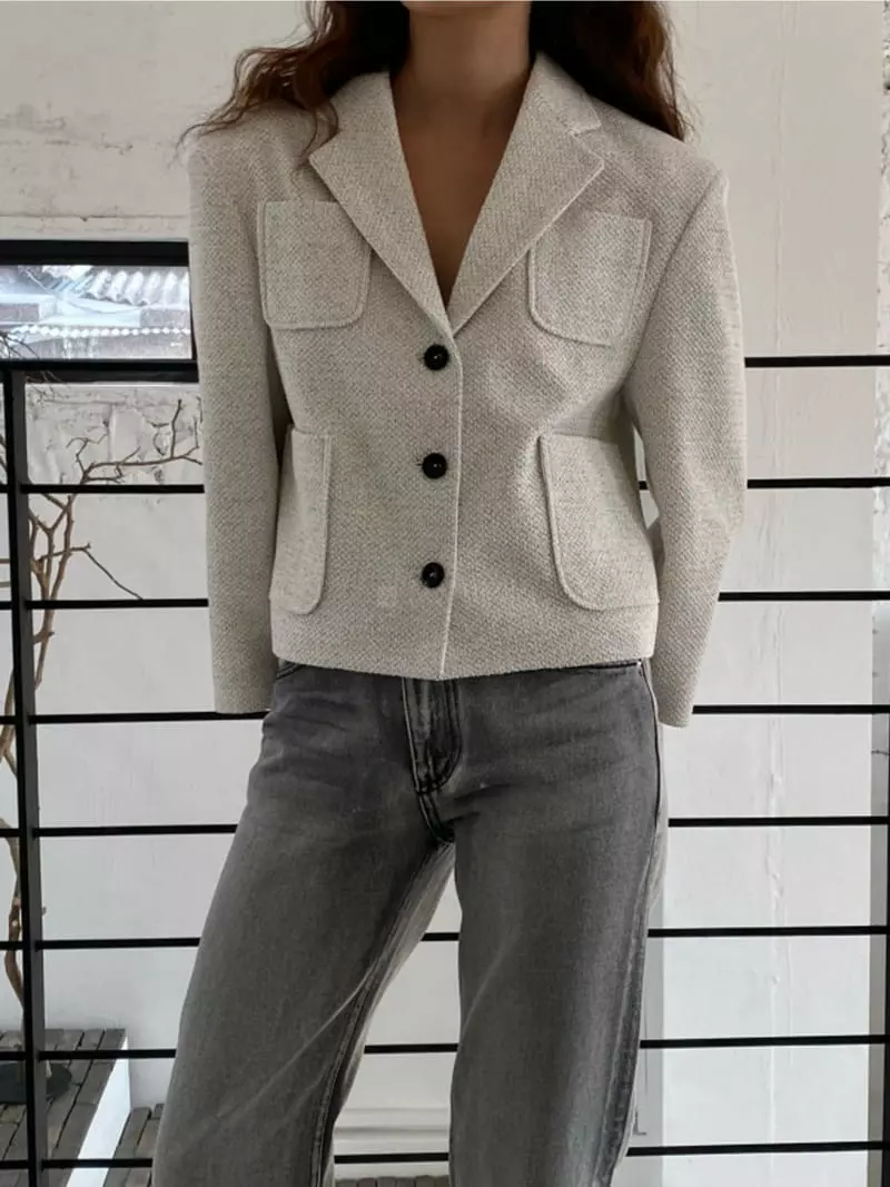 Breathe - Korean Women Fashion - #momslook - Fomal Tweed Jacket