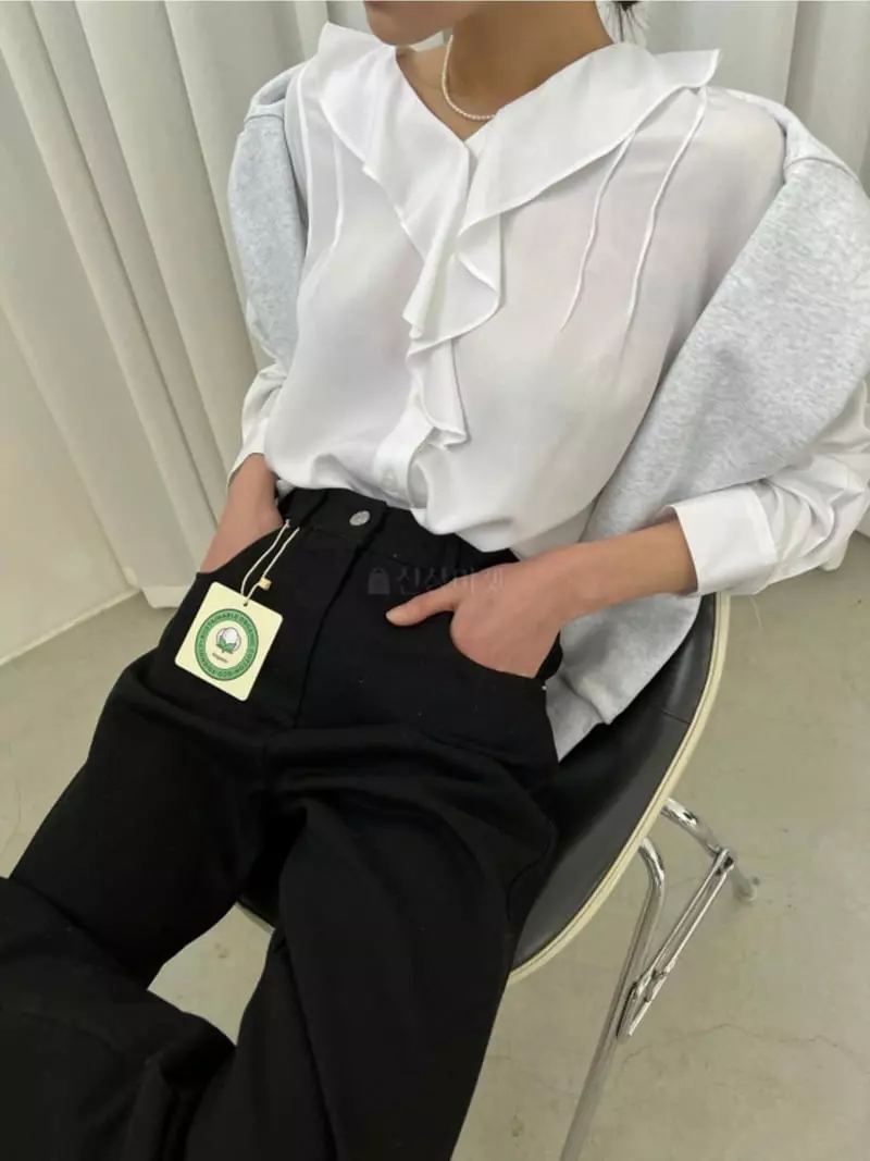 Breathe - Korean Women Fashion - #momslook - Bambu Frill Blouse - 3