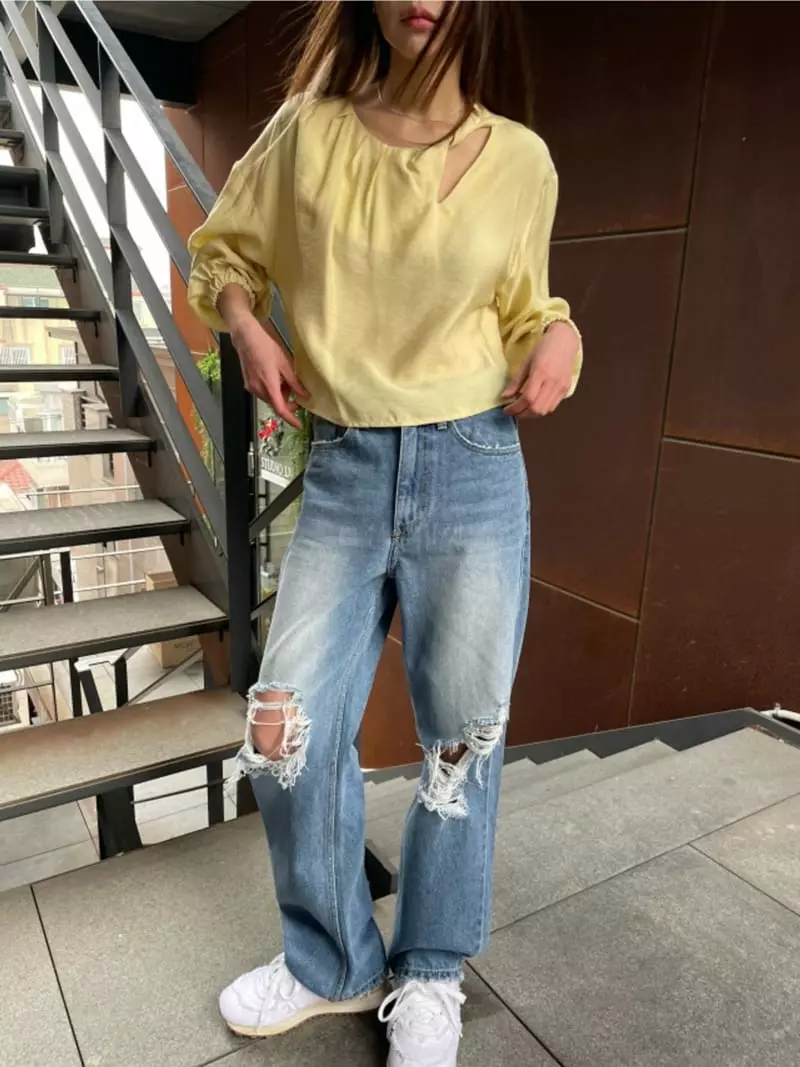 Breathe - Korean Women Fashion - #thelittlethings - Round Blouse - 4