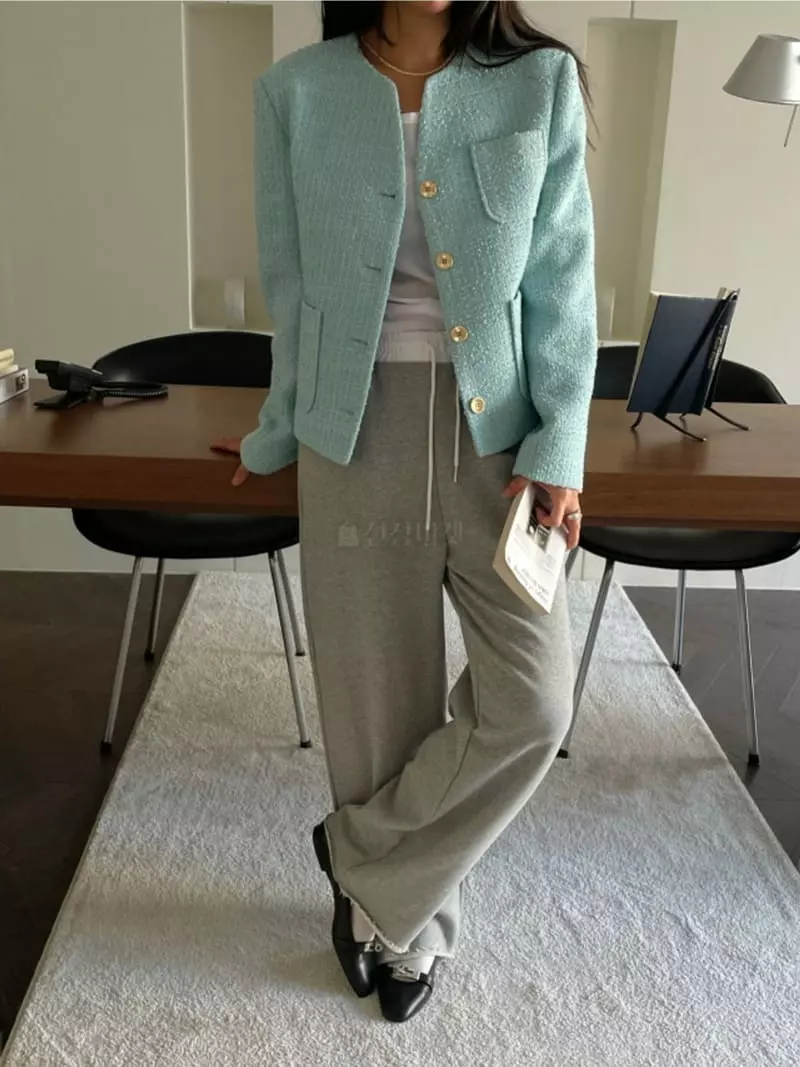 Breathe - Korean Women Fashion - #restrostyle - Sunset Tweed Jacket - 2