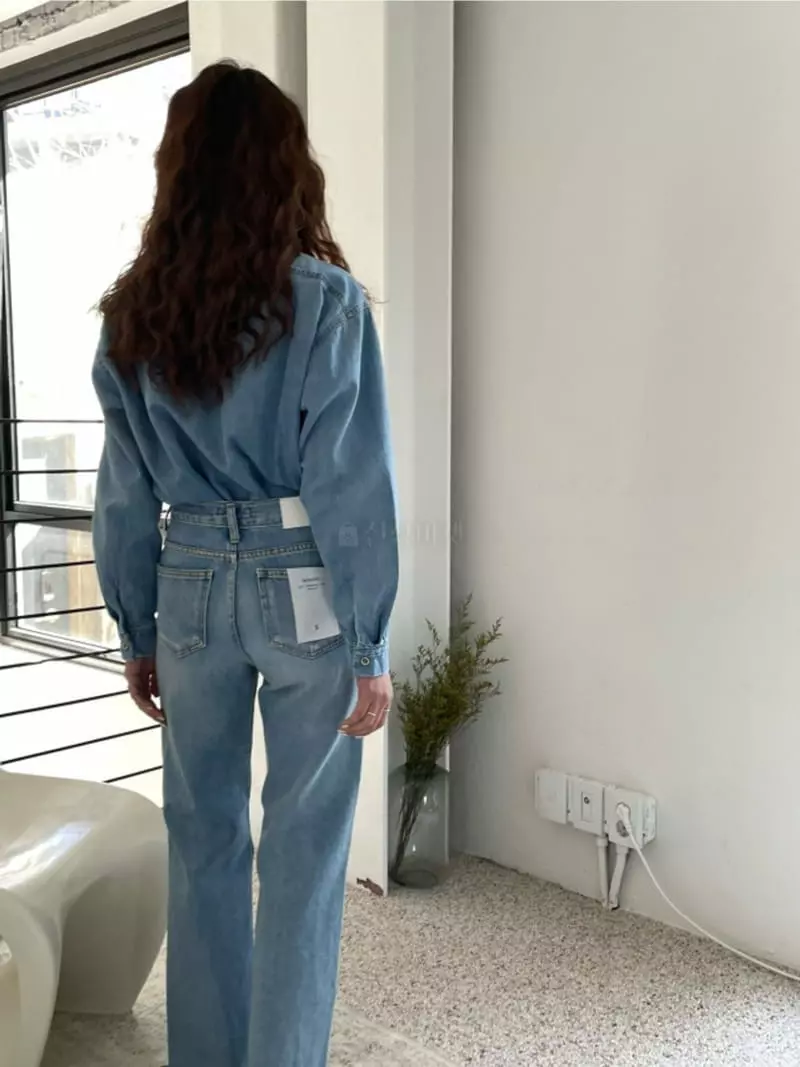 Breathe - Korean Women Fashion - #restrostyle - All Brush Denim Shirt - 3