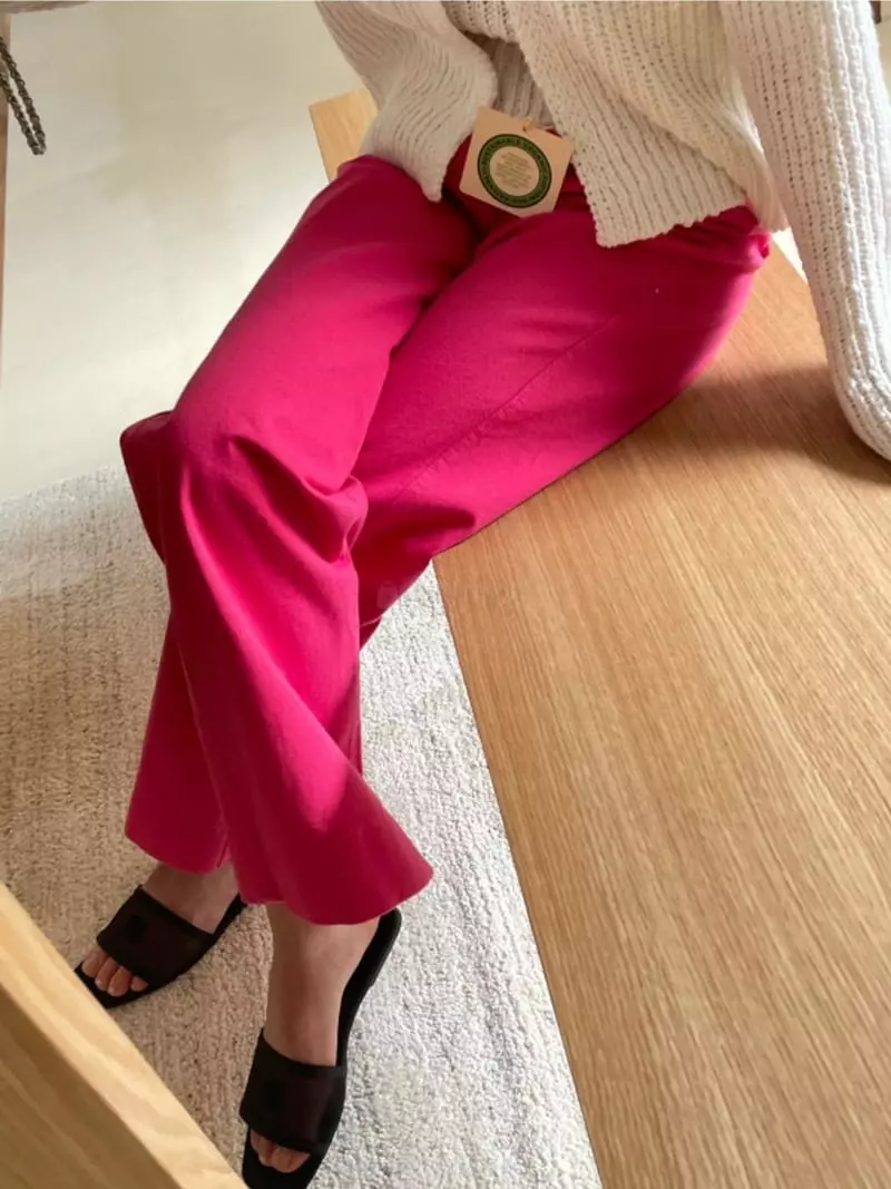 Breathe - Korean Women Fashion - #romanticstyle - Cotton Slit Pants - 2