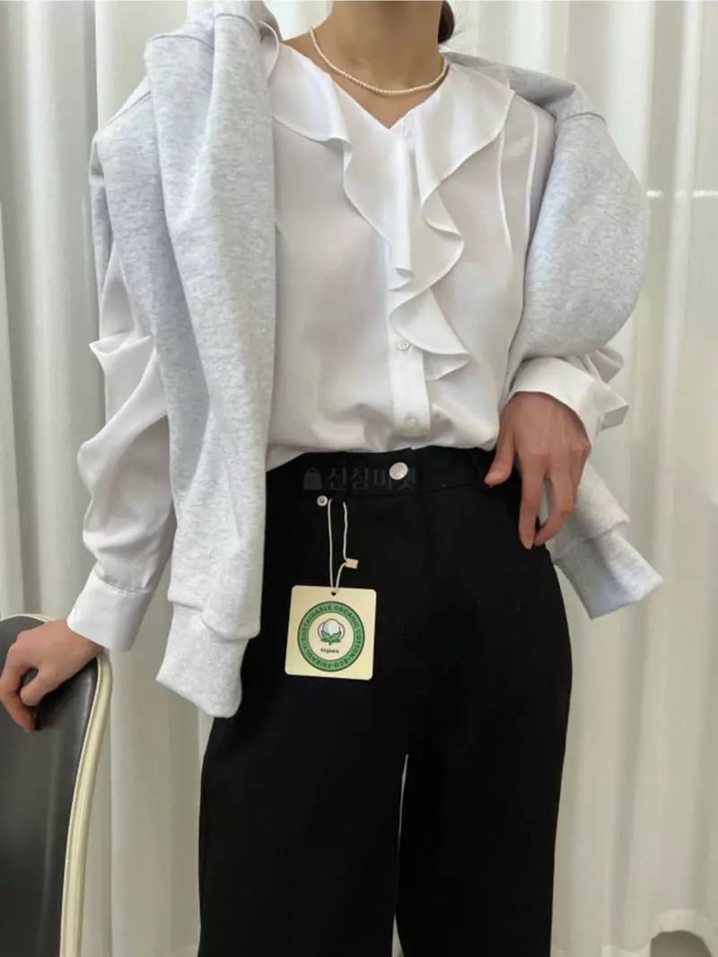 Breathe - Korean Women Fashion - #thatsdarling - Bambu Frill Blouse