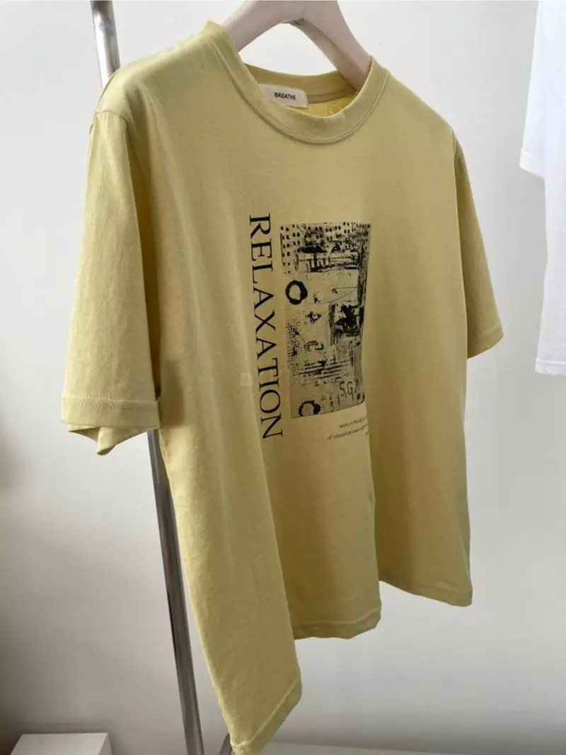 Breathe - Korean Women Fashion - #vintageinspired - Relax Print Tee - 2