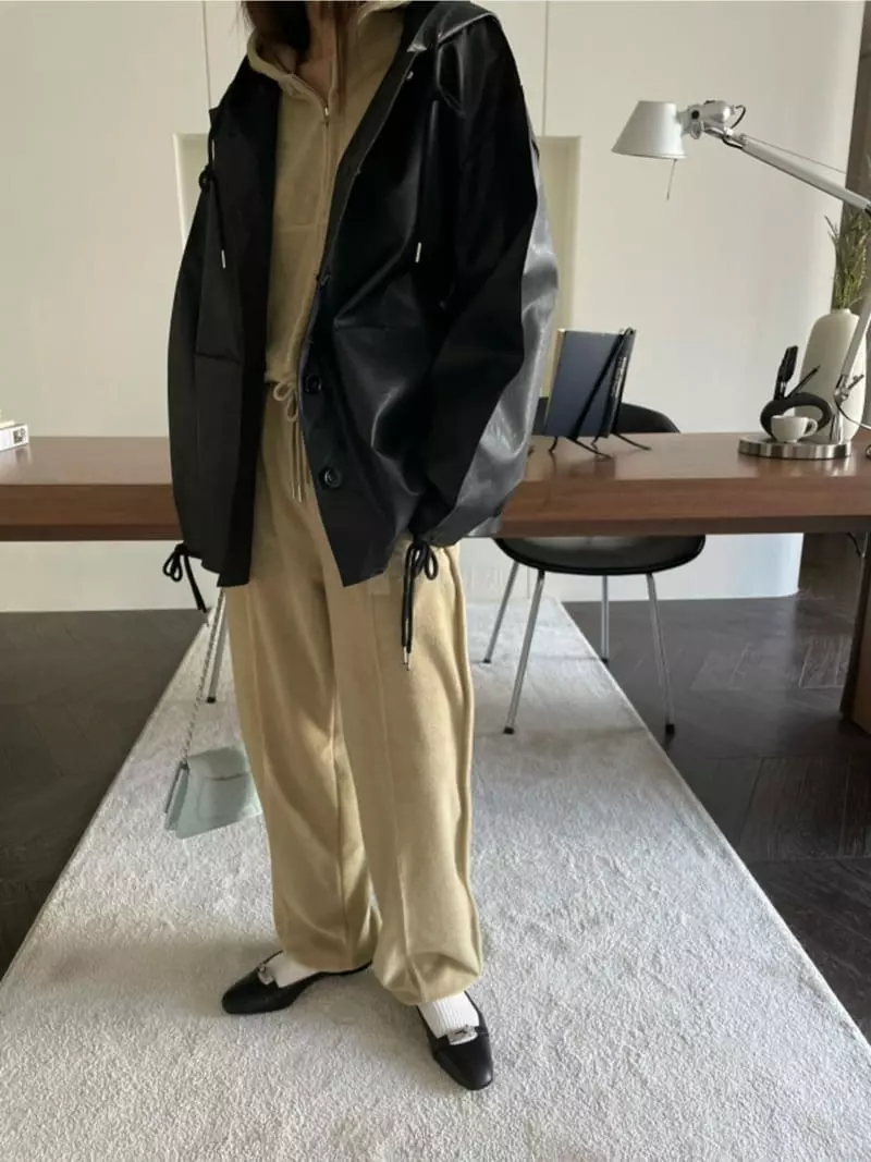 Breathe - Korean Women Fashion - #vintagekidsstyle - Hoody Linking Jacket - 3