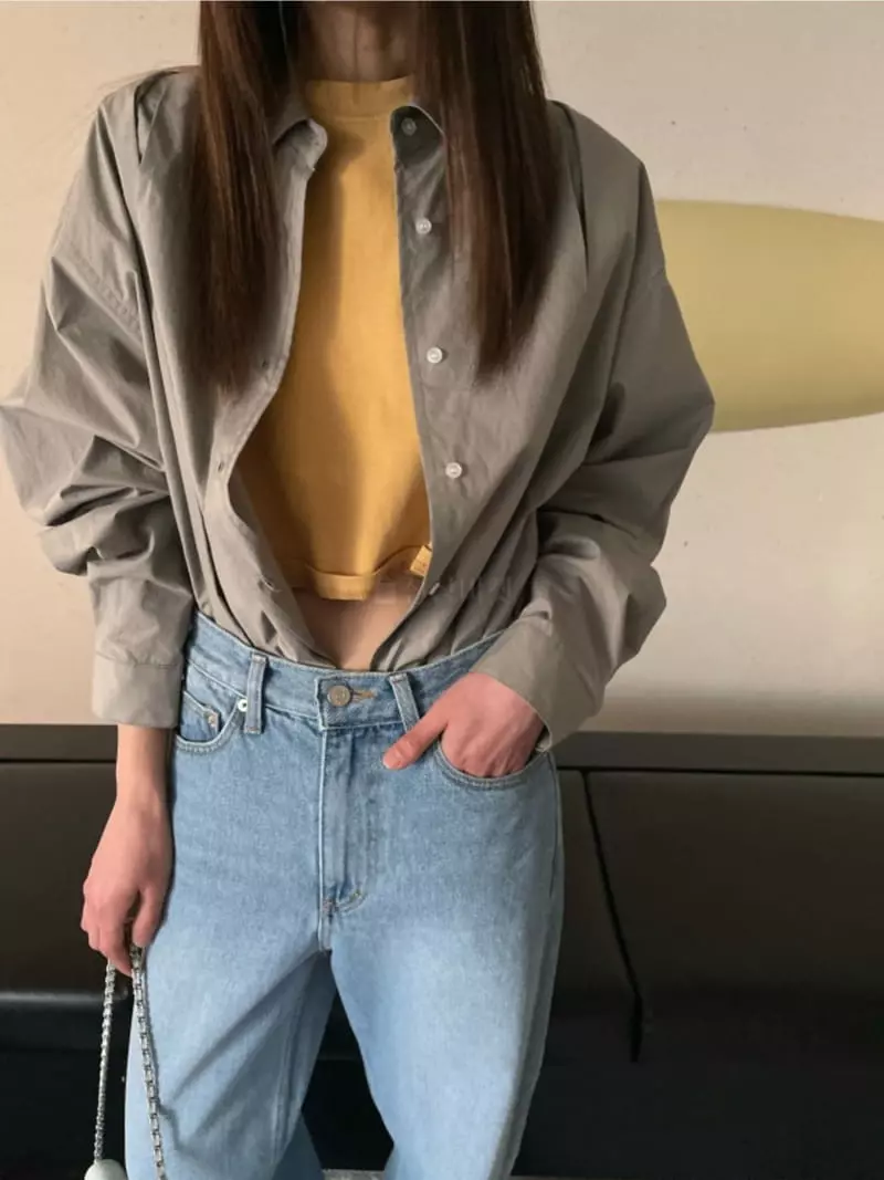 Breathe - Korean Women Fashion - #vintagekidsstyle - Rollup Tee - 2