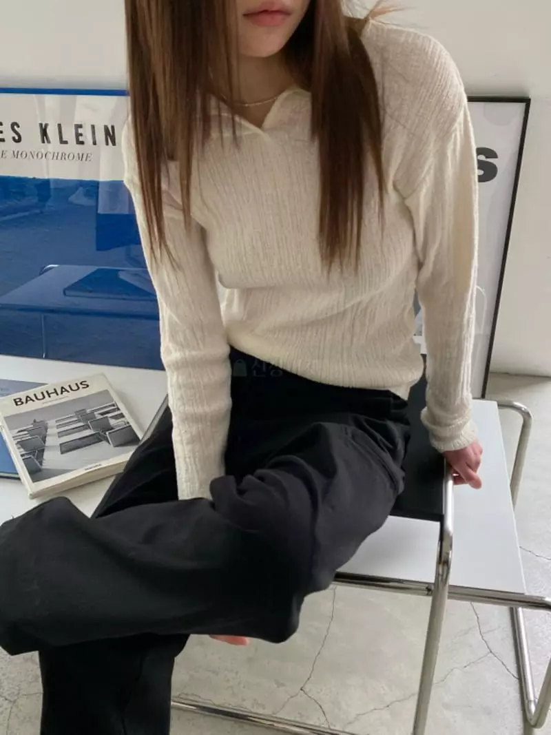 Breathe - Korean Women Fashion - #womensfashion - Beaton Rib Knit Tee