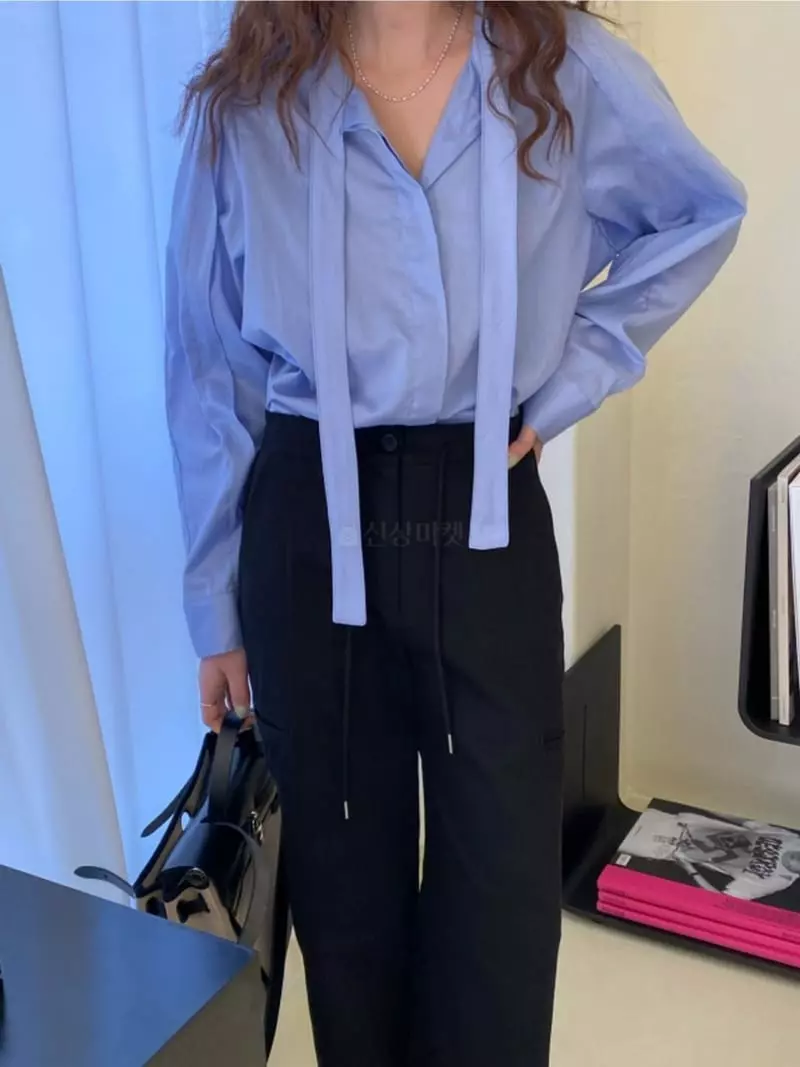 Breathe - Korean Women Fashion - #momslook - French Tie Blouse - 4