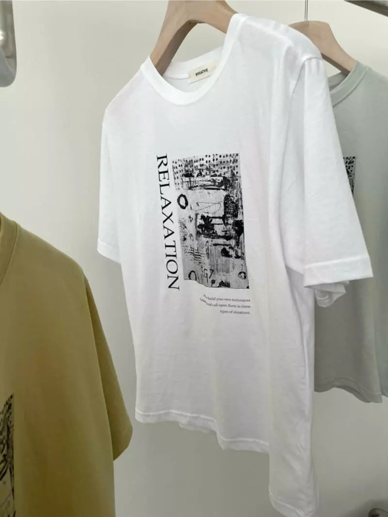 Breathe - Korean Women Fashion - #womensfashion - Relax Print Tee