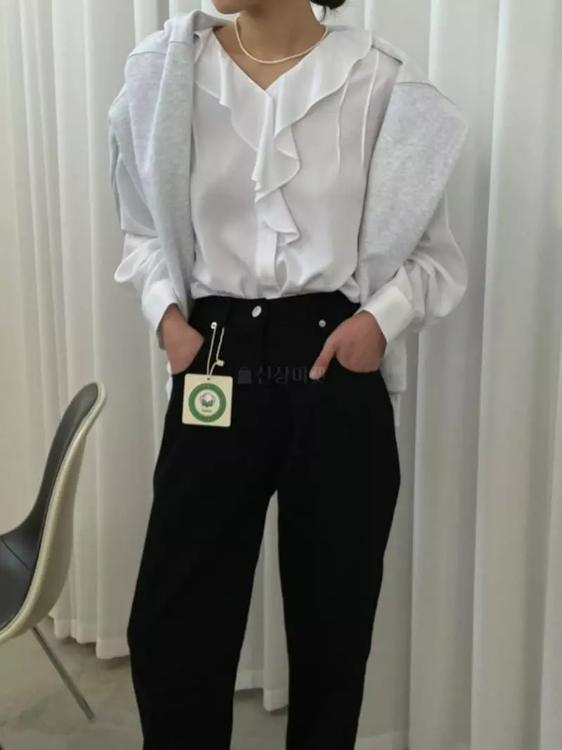 Breathe - Korean Women Fashion - #momslook - Bambu Frill Blouse - 4
