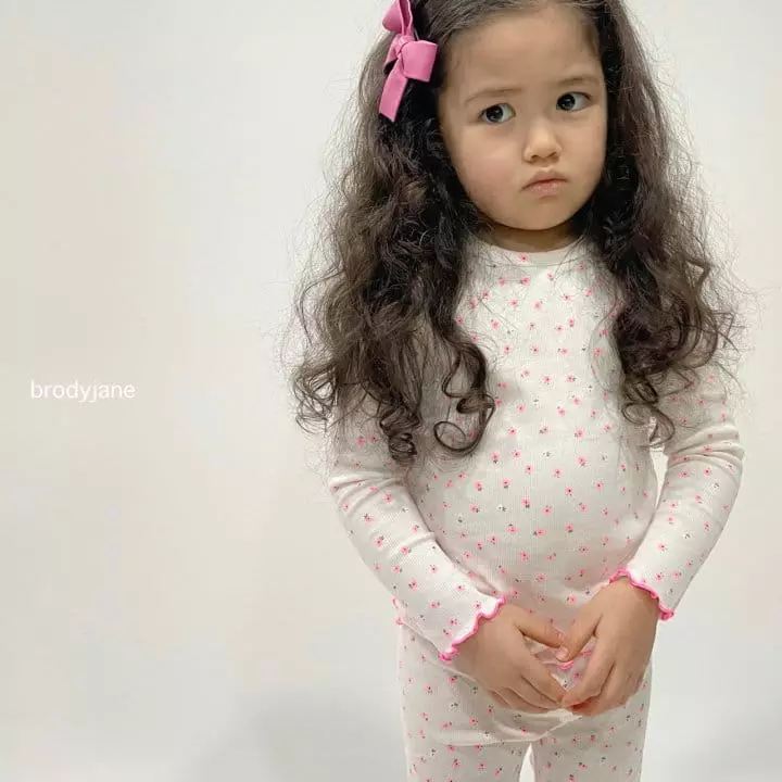 Brodyjane - Korean Children Fashion - #childrensboutique - Flower Rib Frill Easywear - 2