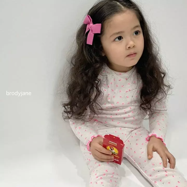 Brodyjane - Korean Children Fashion - #designkidswear - Flower Rib Frill Easywear - 3