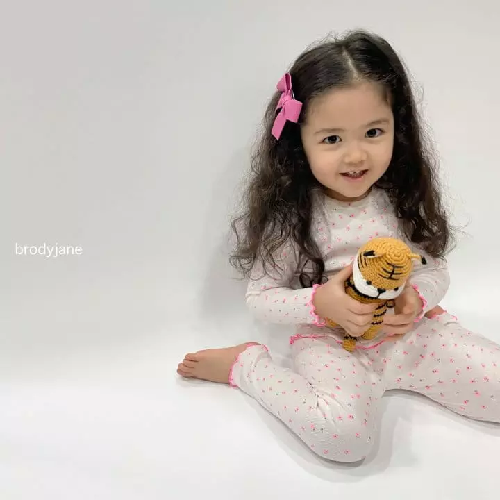Brodyjane - Korean Children Fashion - #designkidswear - Flower Rib Frill Easywear - 4