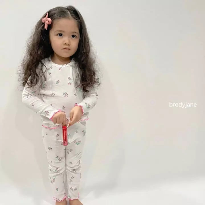 Brodyjane - Korean Children Fashion - #fashionkids - Flower Rib Frill Easywear - 5