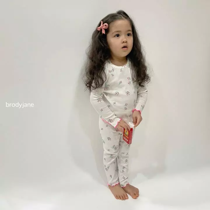 Brodyjane - Korean Children Fashion - #kidsstore - Flower Rib Frill Easywear - 7