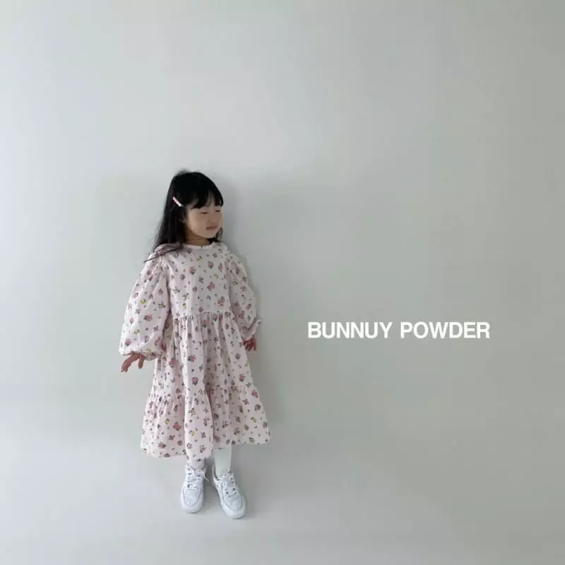 Bunny Powder - Korean Children Fashion - #kidsstore - Camellia One-piece