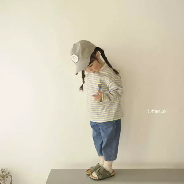 Buttercup - Korean Children Fashion - #kidzfashiontrend - Jumping Bear Stripes Tee - 4