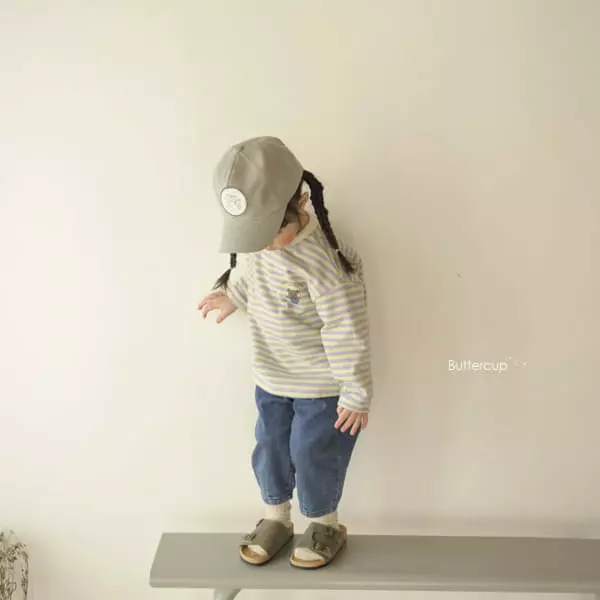 Buttercup - Korean Children Fashion - #magicofchildhood - Jumping Bear Stripes Tee - 6