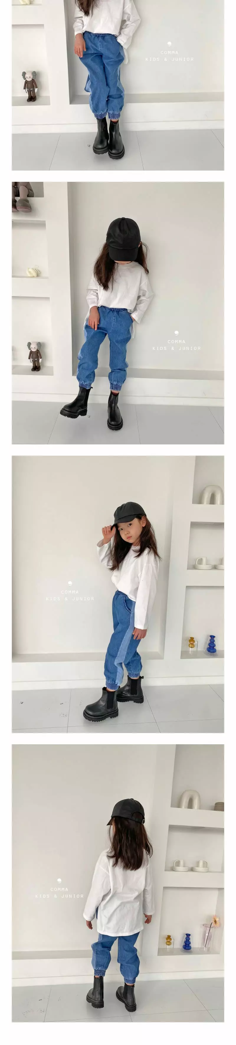 COMMA - Korean Children Fashion Brand - #Kfashion4kids - Colored Denim Jogger Pants - 3