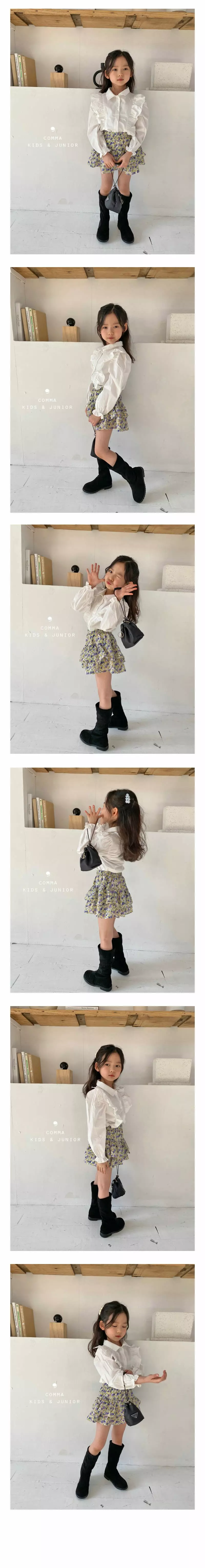 COMMA - Korean Children Fashion Brand - #childofig - Flower Skirt - 4