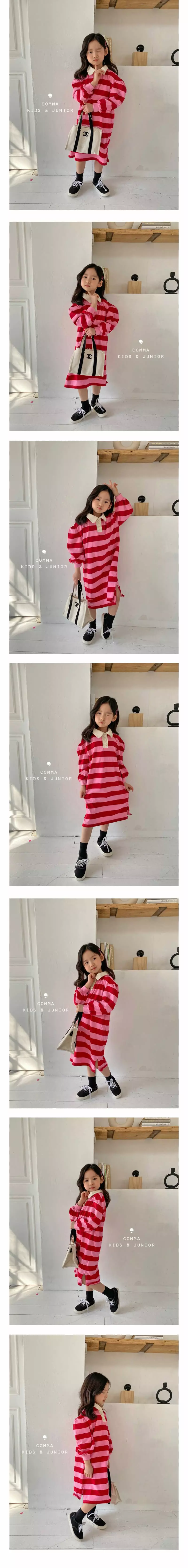 COMMA - Korean Children Fashion Brand - #discoveringself - Stripe Long One-piece - 2