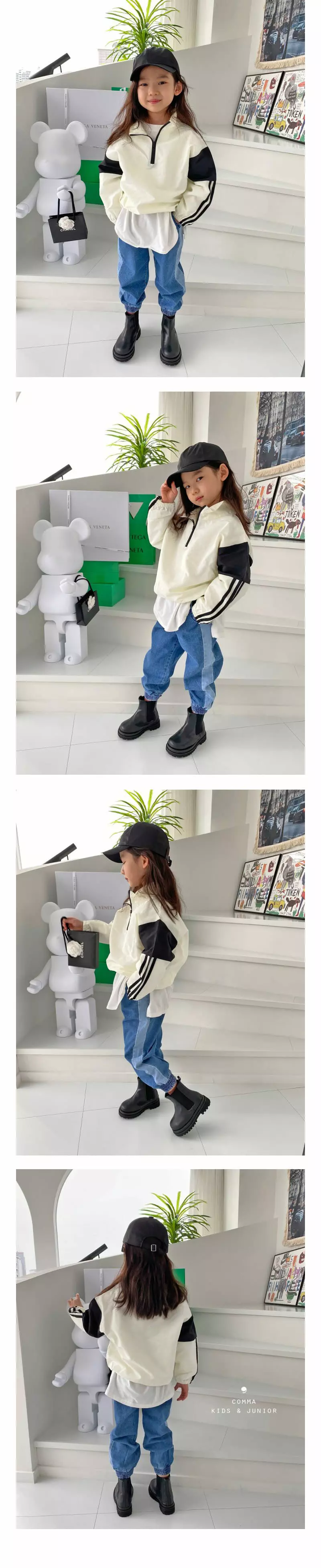 COMMA - Korean Children Fashion Brand - #kidzfashiontrend - Three Lines Windbreaker - 2