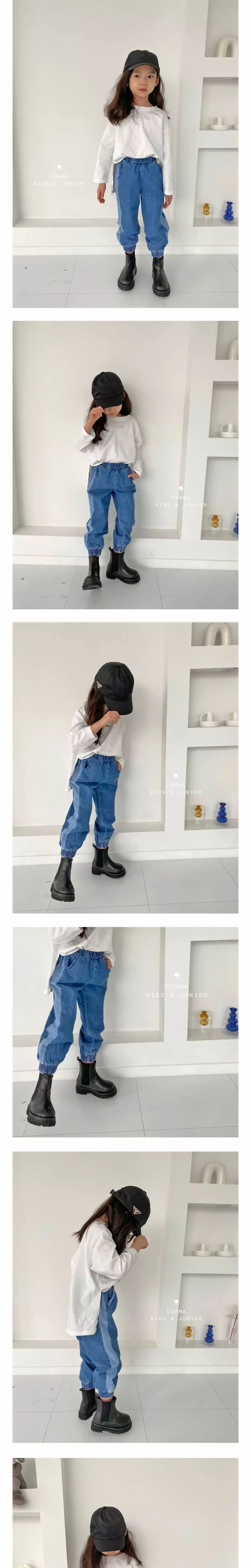 COMMA - Korean Children Fashion Brand - #kidzfashiontrend - Colored Denim Jogger Pants - 2