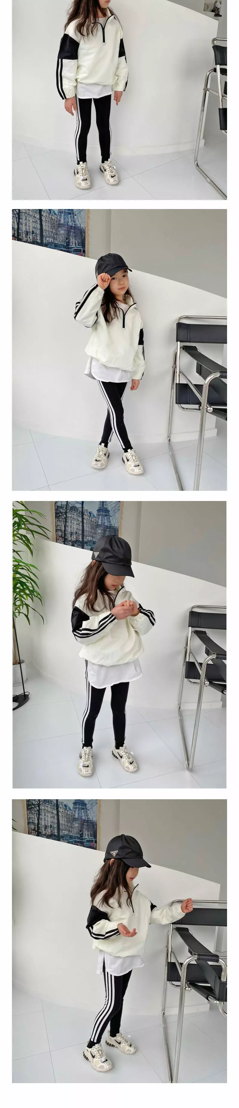 COMMA - Korean Children Fashion Brand - #littlefashionista - Three Lines Windbreaker - 4