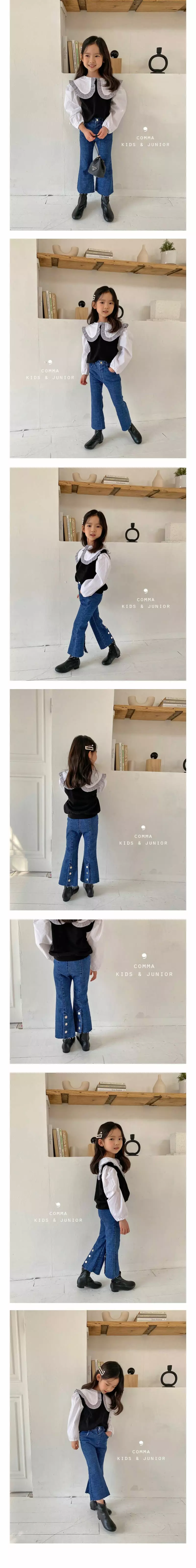COMMA - Korean Children Fashion Brand - #littlefashionista - Denim Bootscut Pants - 2