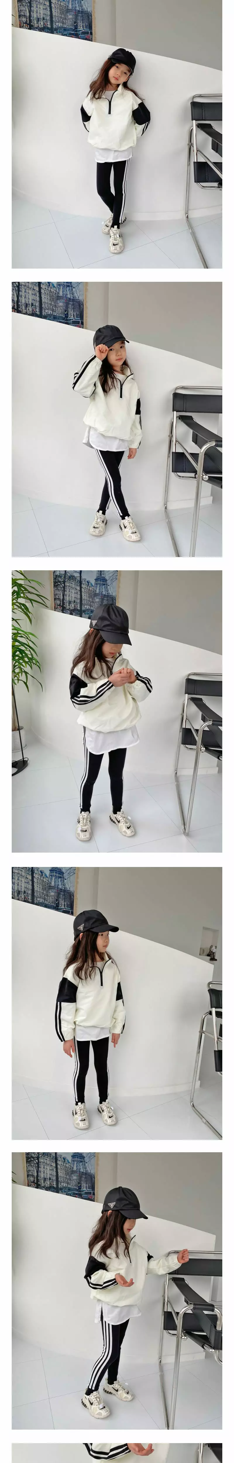 COMMA - Korean Children Fashion Brand - #magicofchildhood - Three Lines Leggings - 2