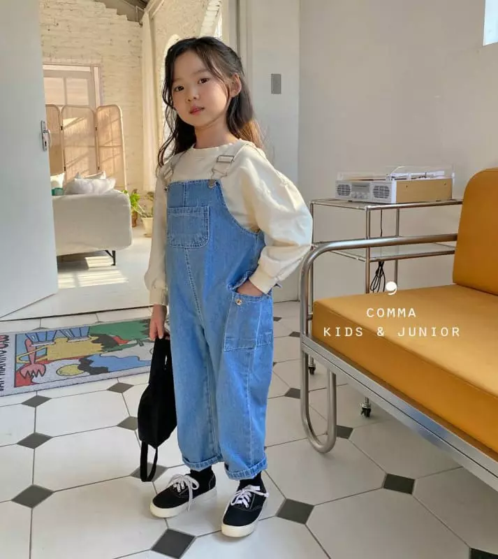 COMMA - Korean Children Fashion Brand - #magicofchildhood - Denim Suspender Pants