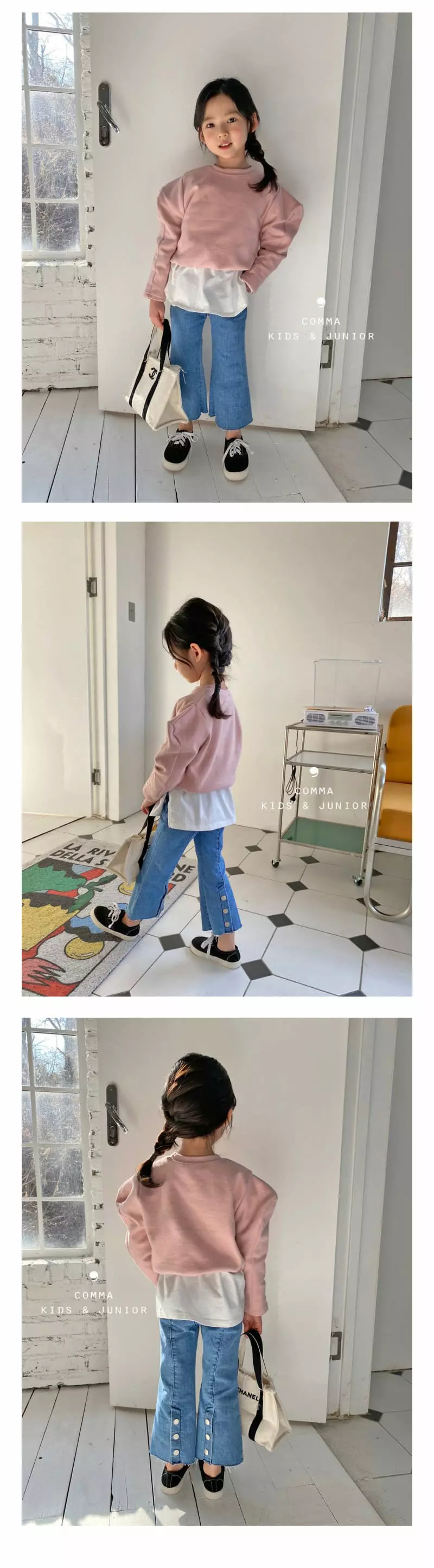 COMMA - Korean Children Fashion Brand - #minifashionista - Denim Bootscut Pants - 4